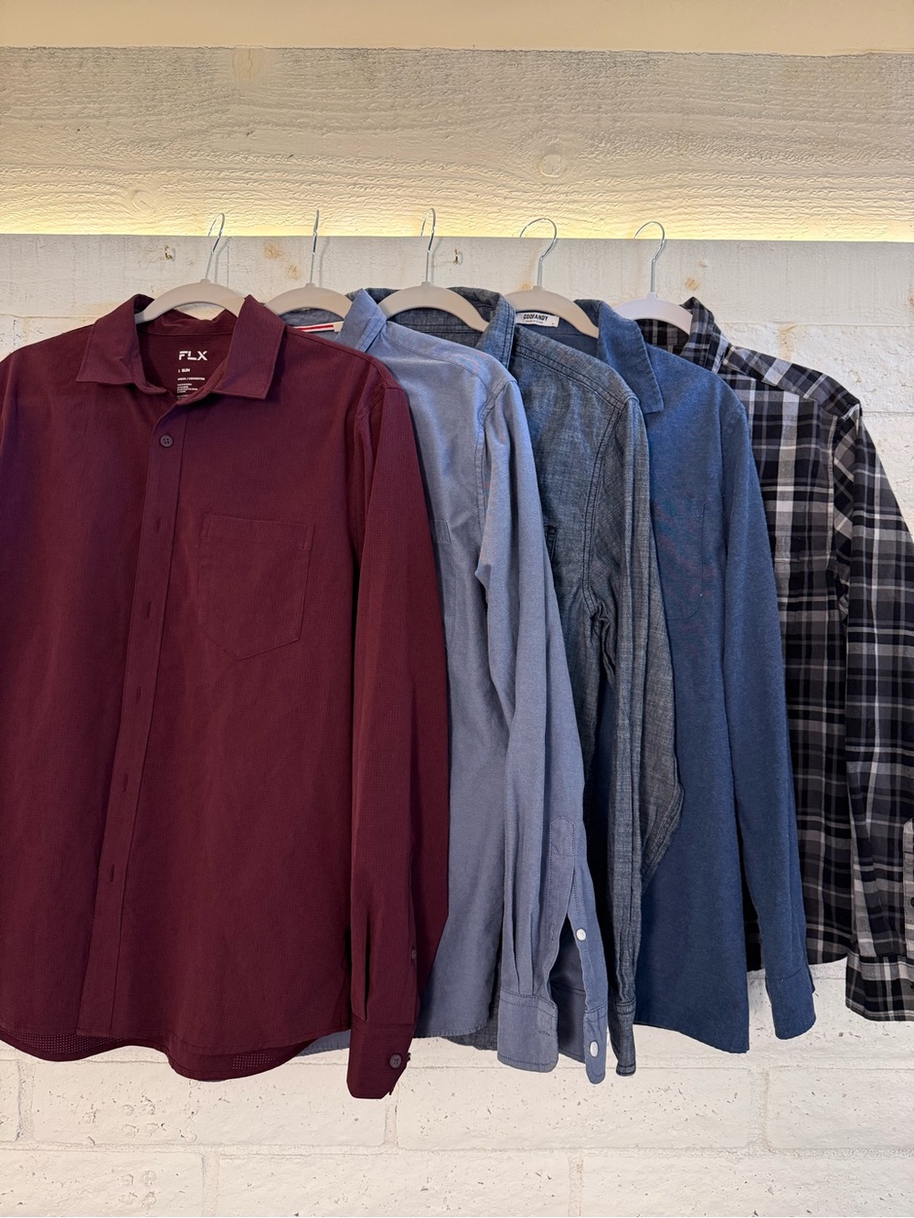Men's Button-Down Shirts - Classic Long Sleeve
